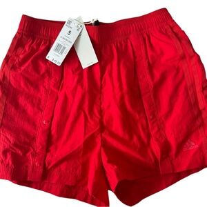 Adidas Women’s Red Athletic Shorts Lightweight Elastic Waist